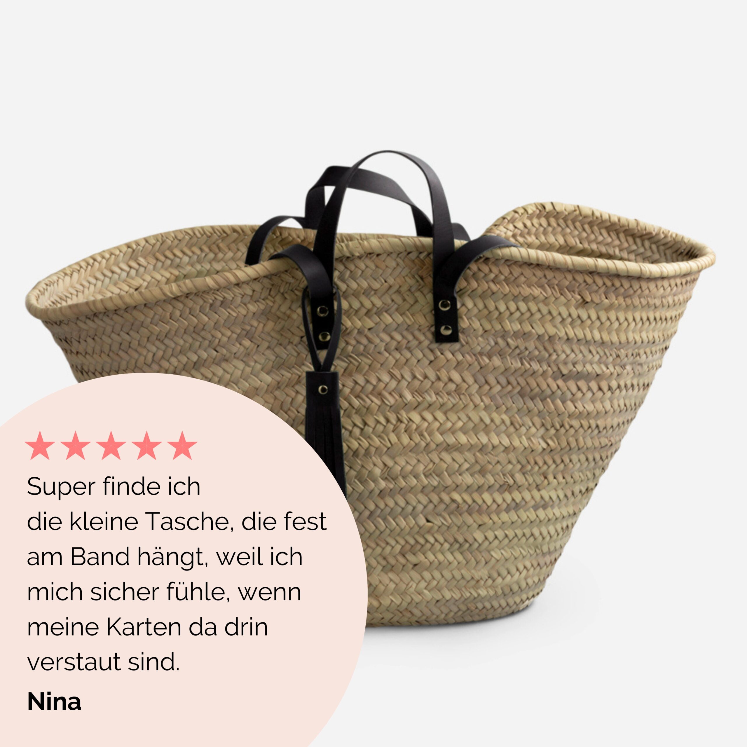 Sina Korbtasche in schwarz Lapàporter