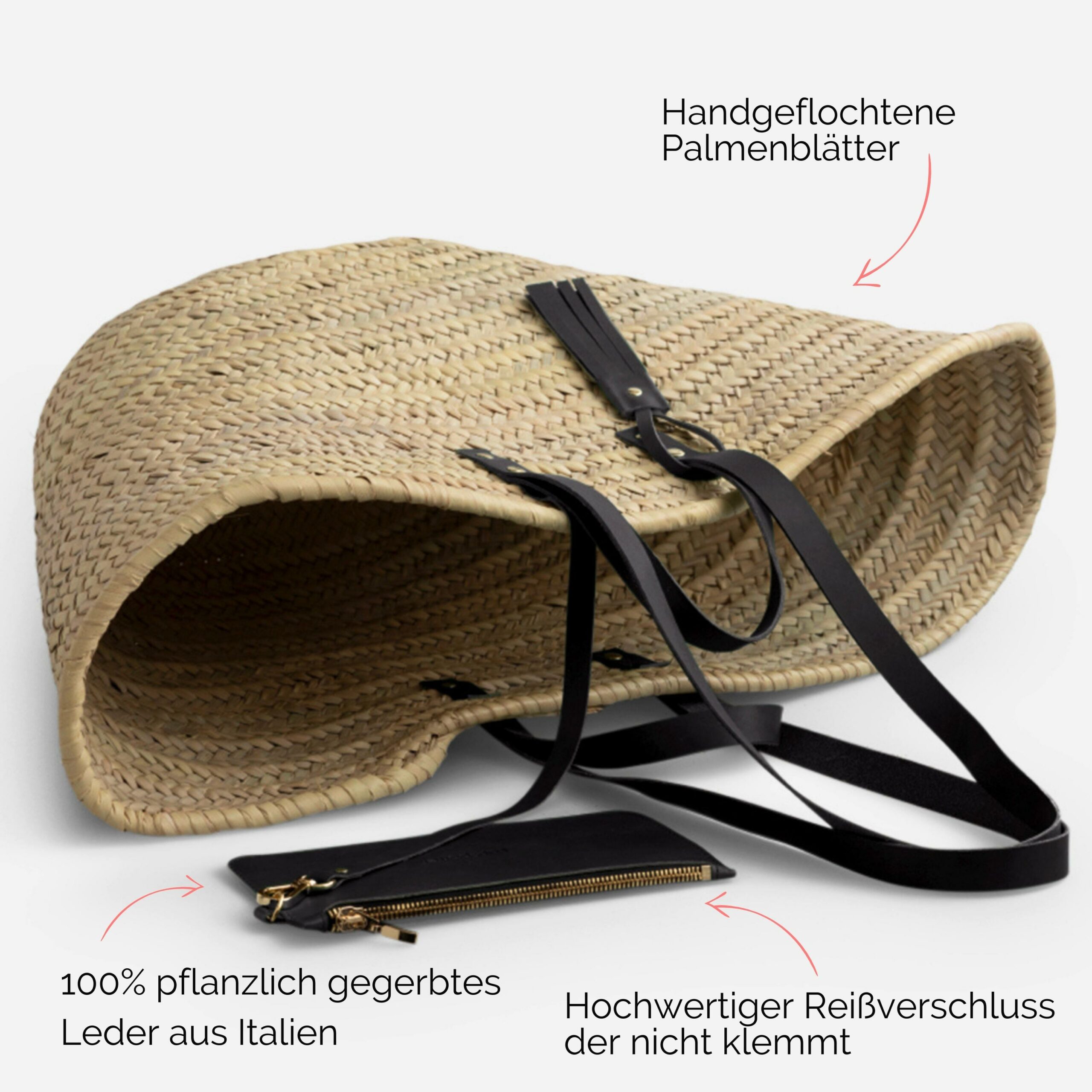 Sina Korbtasche in schwarz Lapàporter