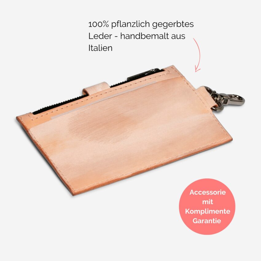 Portemonnaie mit Karabiner zum anhängen an Handykette
