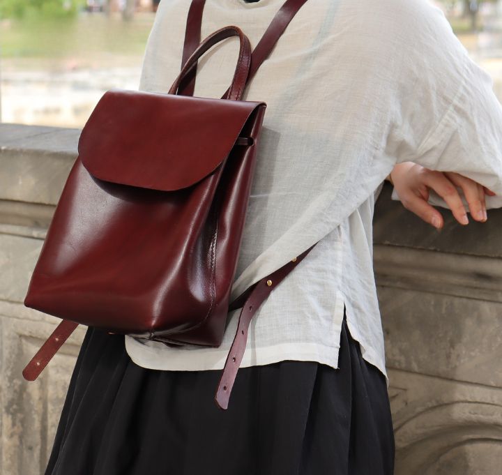 Modell Lederrucksack aus Lederbearbeitungskurs