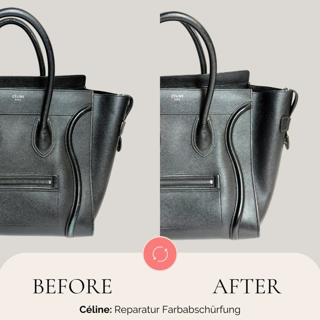 reparatur celine tasche farbabschürfungen