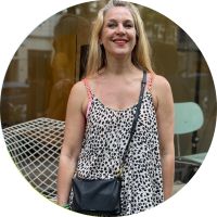 kleine Ledertasche schwarz