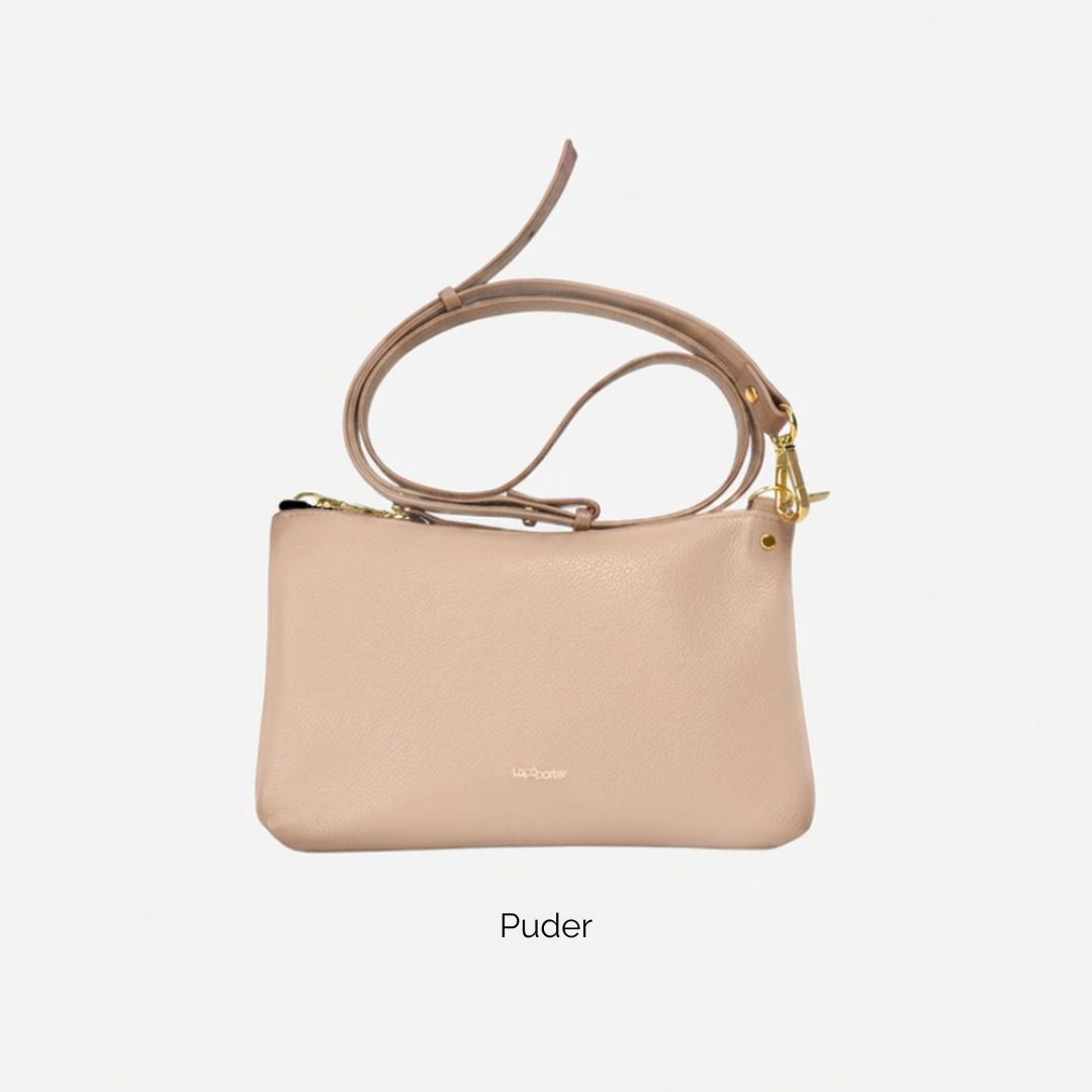 keine Ledertasche puder