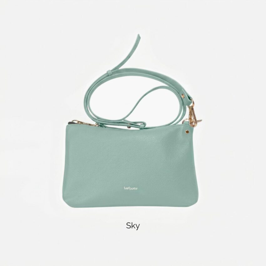 keine Ledertasche hellblau