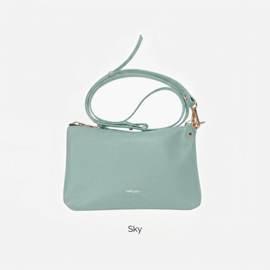 keine Ledertasche hellblau