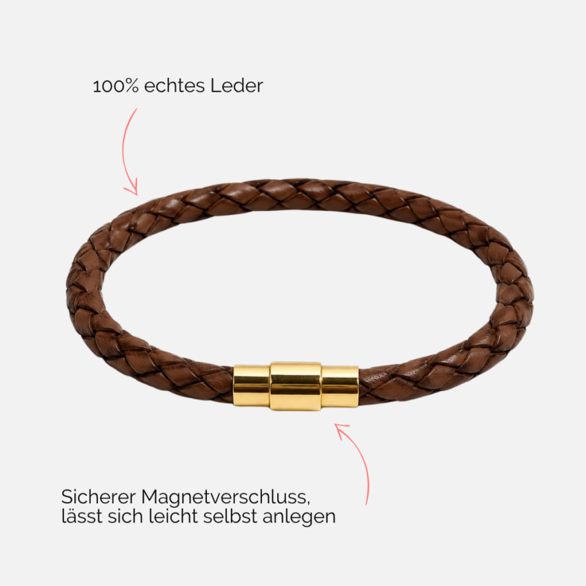 Damen-Lederarmband-geflochten