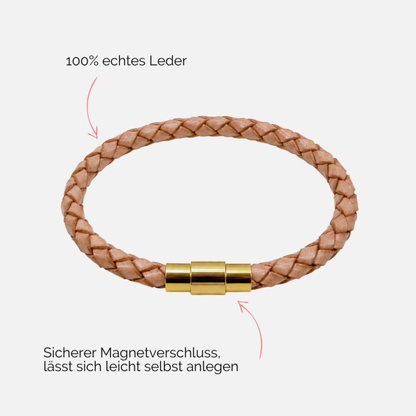 Damen-Lederarmband-geflochten