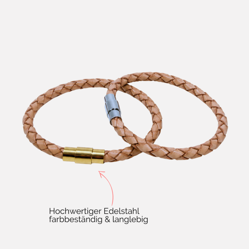 Damen-Lederarmband-geflochten
