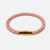 Damen-Lederarmband-geflochten rosa