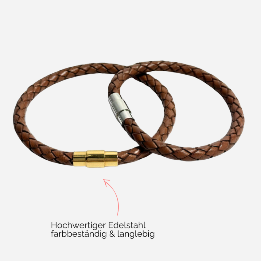 Herren Lederarmband braun