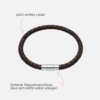 Herren Lederarmband dunkelbraun