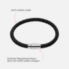 Herren Lederarmband schwarz