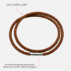 schmales Herren Lederarmband zum Wickeln Cognac/hell braun