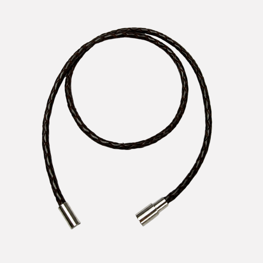 schmales Herren Lederarmband zum Wickeln schwarz