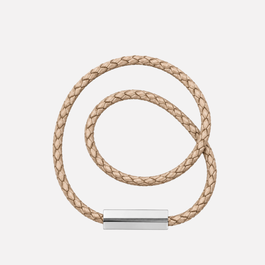Lederarmband für Damen zum Wickeln natur