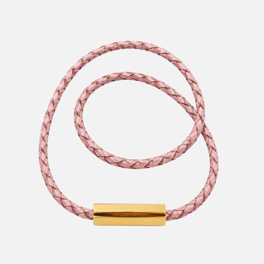 Lederarmband für Damen zum Wickeln rosa