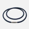 Lederarmband damen, Wickelarmband blau