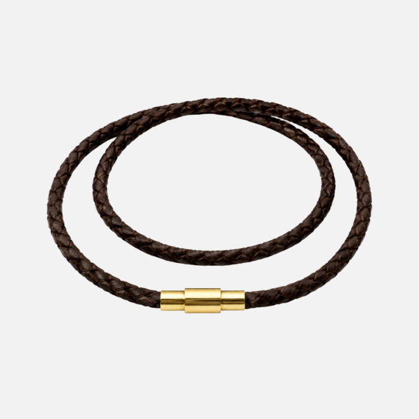 Lederarmband Damen, Wickelarmband braun