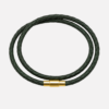 Lederarmband Damen, Wickelarmband grün