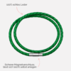 Lederarmband Damen, Wickelarmband hellgrün