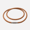 Lederarmband Damen, Wickelarmband natur