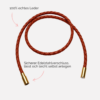 Lederarmband Damen, Wickelarmband rot