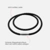 Lederarmband Damen, Wickelarmband schwarz